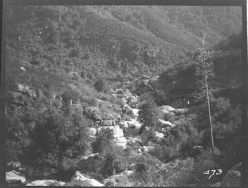 Distant view of the flume line at Tule Plant