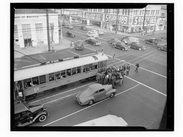 Intersection of South Broadway and Manchester Avenue, Los Angeles