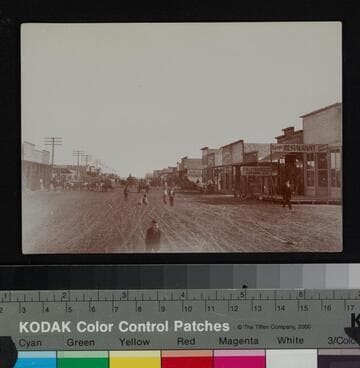 B Street at three months old. Looking from Courthouse, East