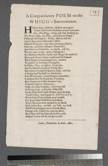 A congratulatory poem on the Whigg's entertainment