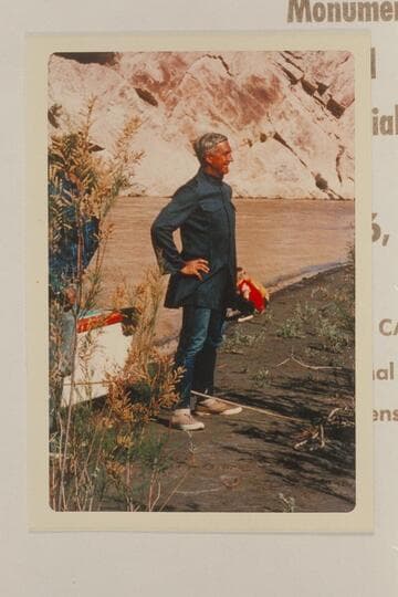 Francois Leydet as one of the Powell crew at the Split Mountain dedication