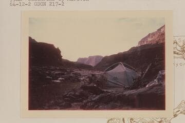 Downriver at camp at Mile 217. Sunrise