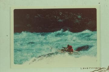 Small inflated unit in Vulcan Rapid; Ed Herrman, Howard Booth and Jorgen Visbak