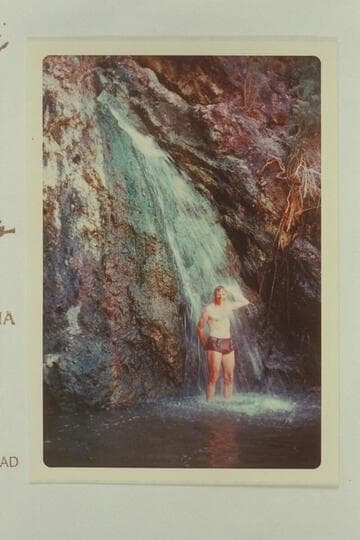 Jorgen Visbak in hot shower at spring about 2 miles below Hoover Dam in Black Canyon.It is possible this spring might be the one which impressed James White and he mentioned it as a feature of his 1867 raft cruise. He confused a flag staff below Callville