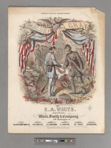 The blue and the gray : song and chorus / by C. A. White