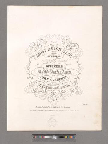 Army quick step / arranged and respectfully dedicated to the officers of the United States Army by John C. Sherpf; and performed by the Steyermark Band
