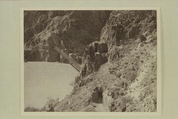 Suspension Bridge; Bright Angel Creek. Bright Angel gauge: 71,000 cfs