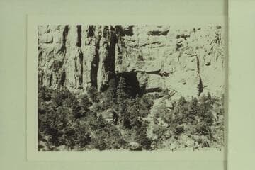 Bridge in upper part of Lava-Chuar Canyon. From across the canyon