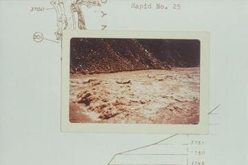 Allan boloney in Rapid No. 22. The large boulder on the point is The Sliced Boulder