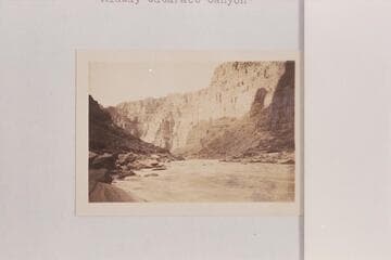 Down river from approximately Mile 202.8 opposite the mouth of Teapot Canyon. Print sent by A. G. Sutro. Caption written on back of print: "Midway Cataract Canyon"
