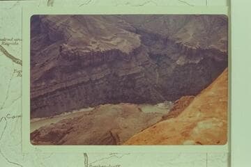 Side canyon at Mile 131. The east side of Galloway Canyon is at left