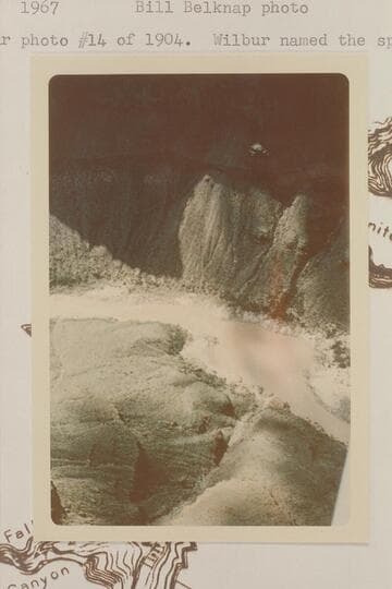 Looking down on Pumpkin Spring at Mile 212.8. See Wilbur photo $14 of 1904. Wilbur named the spring Clapp Spring