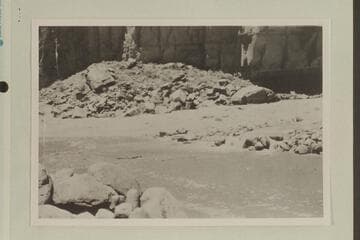 Mouth of Dark Canyon. The foreground shows a flood out of Dark Canyon