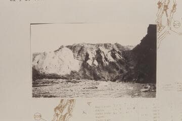 Down side canyon at Mile 206.85 left bank N 12 degrees W. Folded gypsum