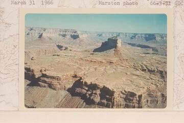 Across Grand Canyon at about Mile 166. Fern Glen Canyon at left. Tuckup Point upper left. The Dome right of center. Tuckup Canyon beyond and right
