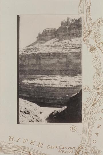 Down Cove Canyon. Paige photo when measuring a section for the damsite