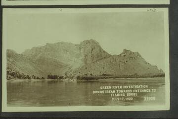 Green River Investigation. Downstream towards entrance to Flaming Gorge