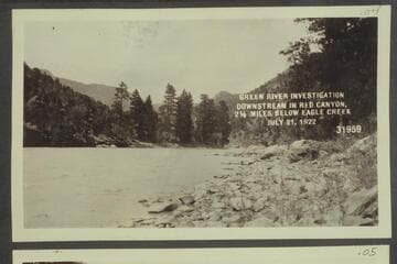 Green River Investigation: Downstream in Red Canyon, 2 1/2 miles below Eagle Creek