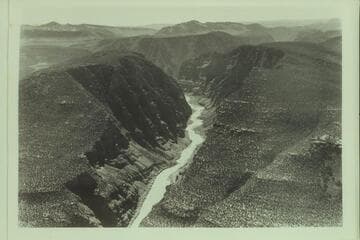 Down Canyon of Lodore from over Pot Creek; Dinosaur National Monument