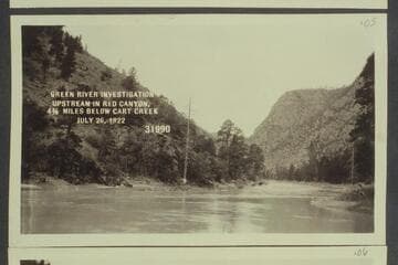 Green River Investigation: Upstream in Red Canyon, 4 1/2 Miles below Cart Creek