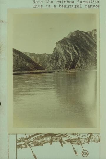 The head of Split Mountain Canyon at the foot of Rainbow Park. It is probable this print was given by Frazier to Eddy