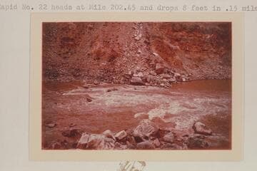 The lower drop of Rapid No. 22. The Sliced Boulder is right of center