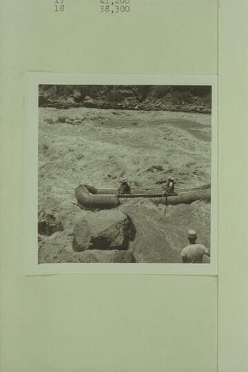 16. Running Lava Falls. Pontoon No. 1. Boat: Bruce and Clarke. Shore: Al