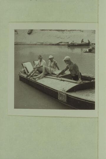 Laura Bell; Fran Belknap; Dock Marston. The work boat "Para-Dox," Separation Canyon