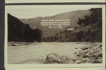 Green River Investigation: Downstream in Red Canyon, 2 miles below Eagle Creek