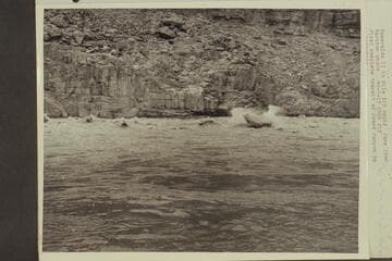 "Esmeralda II" in Mile 217 Rapid. First complete transit of Grand Canyon by a motorboat