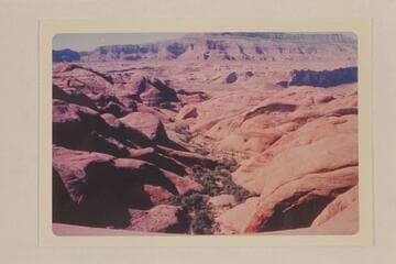 Down the canyon at Mile 71.5 from Sid Whiskers Folly. Fifty Mile Mountain at top
