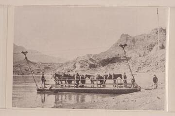 Lees Ferry; Spencer placer operation in background