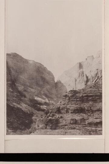 Hole in the Rock. Crack is due to fault in Navajo sandstone and underlying Todilto formation