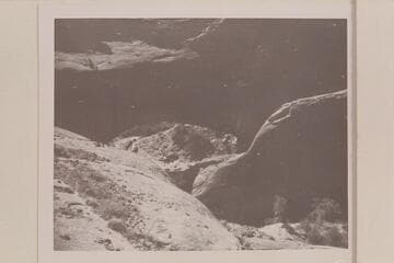 Herbert E. Gregory Bridge. From the side of the canyon upstream from bridge