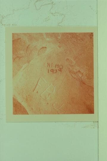 Nemo inscription, probably made by Everett Ruess. Left side of Davis Gulch, 1/2-1 mile above natural arch or about 3 miles from Escalante River