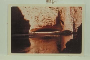 Redwall Cavern at low water. Powell declared the cave would hold 5,000 people