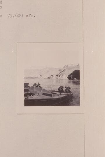 The "Cactus" at the left bank at Mile 70. Preliminary Bright Angel gauge: 75,600 cfs