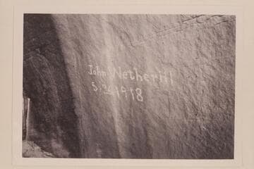 Wetherill inscription. Lower Surprise Valley