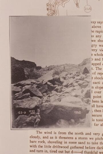 Route where dunnage was portaged at Lava Cliff Rapid