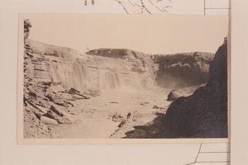 Grand Falls of the Little Colorado from below. Lava Formations