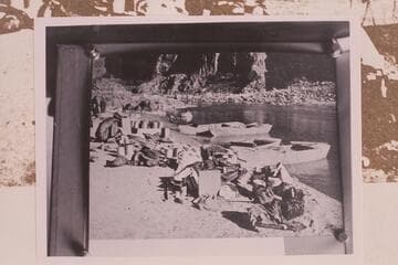 The "hooligan outfit" of the Swain-Hatch party in the traverse of the Grand Canyon in 1934, July-August