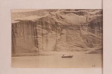 A fold-flat boat used by the Rainbow-Bridge-Monument Valley parties on the San Juan and lower Glen Canyons in several trips from 1933-1938 and later taken by Nevills