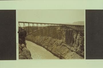 Marble Canyon Bridge at the time of dedication. The bridge is over Marble Canyon at approximately Mile 4 1/2