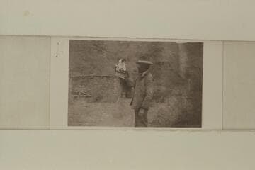 No. 127, Charles Gibbons album. Scenes at Lees Ferry. "Is man in 127 and 130 Emery--the ferryman? Or one of the Johnsons?" (Aleson letter, 1953, Apr. 28)