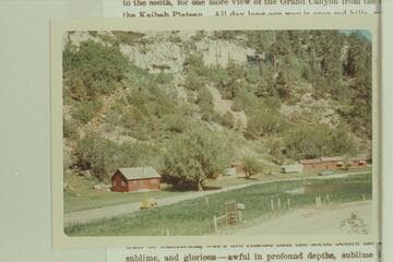 Buildings at Big Springs, west side of Kaibab. Probably on route taken by Powell, Hamblin, and Chuar in 1870