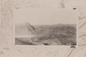 Across the Colorado River to Butler Canyon from top of trail out of Spanish Bottom. Prommel's inscription near the trail is 1926, May 13