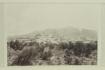 Navajo Mountain from the north showing erosion. Picture taken on trip to discovery of Bridge