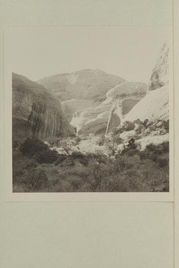 Up middle fork of 73.6 from camp. Morning. Similar to 599 GNCN 73.54.8 which was taken in late afternoon