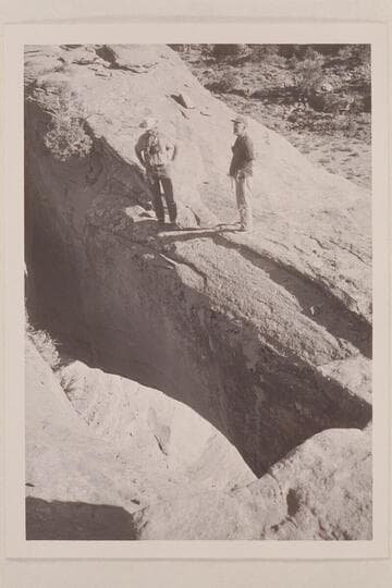 Bahe Bridge from above. Yawn Visbak and Ballard Atherton on top