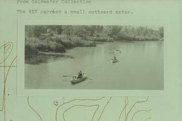 The Nevills fleet of three sadirons departing from Green River, Utah. The "WEN" carries a small outboad motor